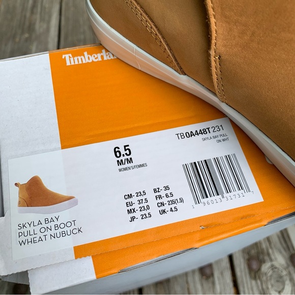 Timberland Skyla Bay pull on boot in wheat nubuck women’s 6.5- new in box - Picture 4 of 4